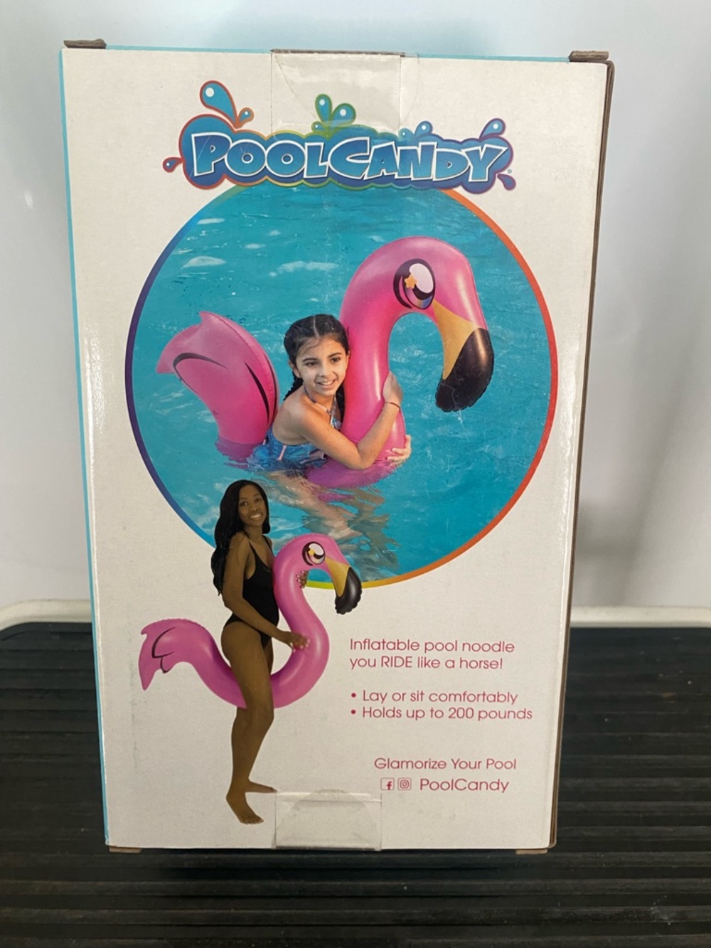 PoolCandy Flamingo Ride-On Super Noodle - Pink - Picture 2 of 2